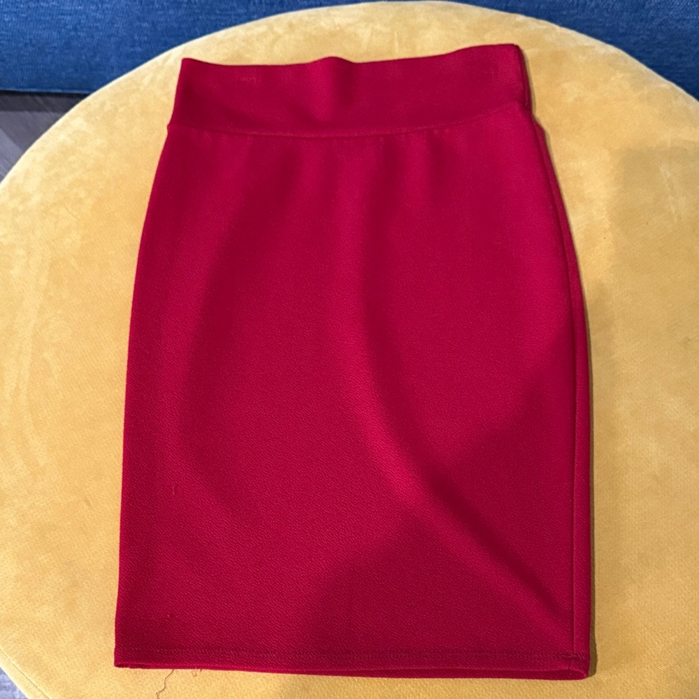 Rani Arabella Vibrant Red Pencil Skirt